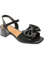 Sandale EPICA negre, 1295D29, din piele naturala