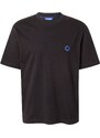 HUGO Tricou 'Niley' albastru / negru