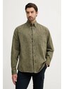 BOSS Orange cămașă jeans culoarea verde, cu guler button-down, regular, 50544858