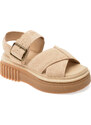 Sandale CLARKS bej, EVAMAR WISH, din piele intoarsa