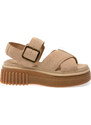 Sandale CLARKS bej, EVAMAR WISH, din piele intoarsa
