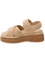 Sandale CLARKS bej, EVAMAR WISH, din piele intoarsa