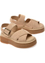Sandale CLARKS bej, EVAMAR WISH, din piele intoarsa