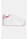 Tommy Jeans sneakers din piele TJW FLATFORM PATENT SNEAKER culoarea alb, EN0EN02864