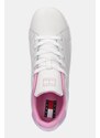 Tommy Jeans sneakers din piele TJW FLATFORM PATENT SNEAKER culoarea alb, EN0EN02864