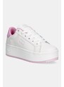Tommy Jeans sneakers din piele TJW FLATFORM PATENT SNEAKER culoarea alb, EN0EN02864