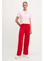 adidas Originals pantaloni de trening Firebird culoarea roșu, cu imprimeu, JW1225