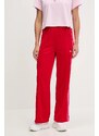adidas Originals pantaloni de trening Firebird culoarea roșu, cu imprimeu, JW1225