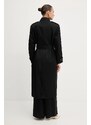 BOSS trenci de lână culoarea negru, de tranziție, 50543198
