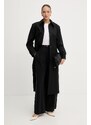 BOSS trenci de lână culoarea negru, de tranziție, 50543198