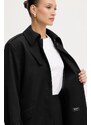 BOSS trenci de lână culoarea negru, de tranziție, 50543198