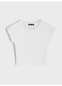 Sinsay - Tricou basic - alb