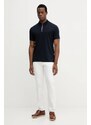 Tommy Hilfiger polo de bumbac culoarea bleumarin, uni, MW0MW39552