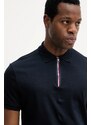 Tommy Hilfiger polo de bumbac culoarea bleumarin, uni, MW0MW39552