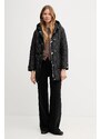 Dkny geacă culoarea negru, de tranziție, DLEMPT95