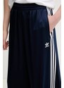 adidas Originals pantaloni de trening Adicolor Satin Wide Leg culoarea bleumarin, cu imprimeu, JD0881
