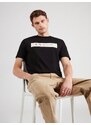 ARMANI EXCHANGE Tricou negru / alb