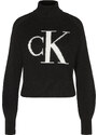 CALVIN KLEIN Pulover Blown Up Ck Loose Cont LV047D349G UB1 black