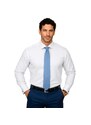 JERMYN'S Camasa eleganta slim alba barbati Diagonal pentru butoni Luxury Slim Fit (Marime: L)
