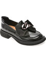 Mocasini EPICA negri, G26, din piele naturala lacuita