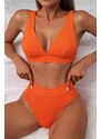 Base Top costum de baie - Portocaliu #385889