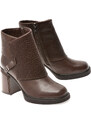 Ghete EPICA maro, 5556, din piele naturala