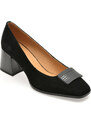 Pantofi eleganti EPICA negri, 4L109, din piele intoarsa