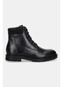 Tommy Hilfiger bocanci de piele CLEATED HILFIGER W LTH BOOT