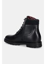 Tommy Hilfiger bocanci de piele CLEATED HILFIGER W LTH BOOT