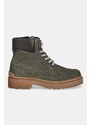 Tommy Jeans cizme înalte din piele TJM LACE UP BOOT SUEDE