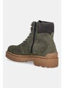 Tommy Jeans cizme înalte din piele TJM LACE UP BOOT SUEDE