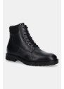 Tommy Hilfiger bocanci de piele CLEATED HILFIGER W LTH BOOT
