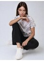 Sinsay - Pantaloni evazați din tricot cu cusături decorative - negru